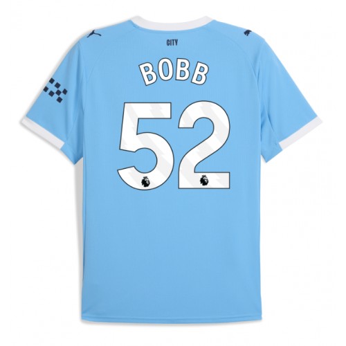 Dres Manchester City Oscar Bobb #52 Domaci 2025-26 Kratak Rukav